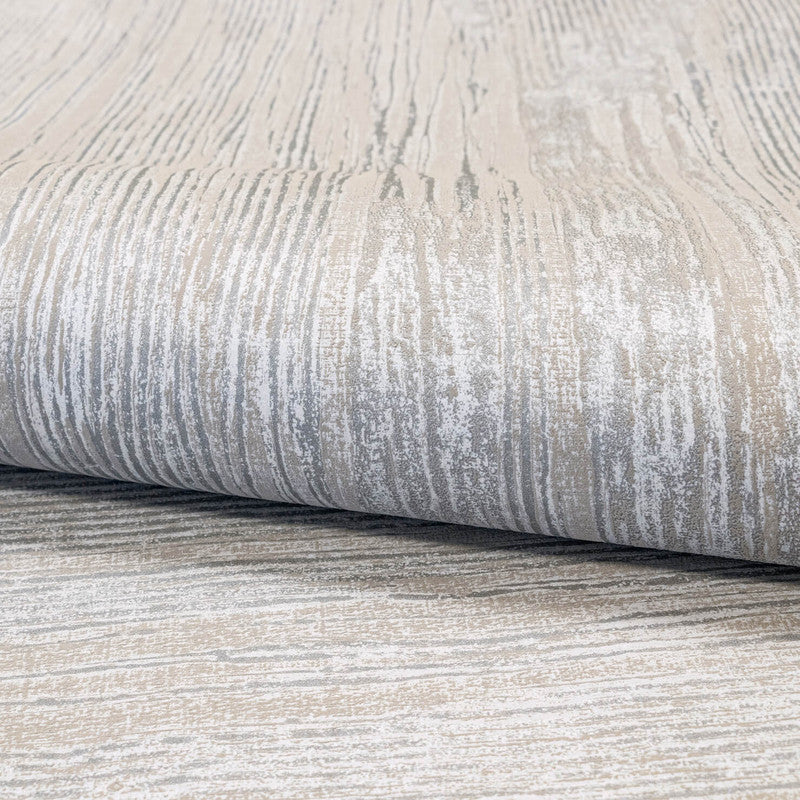 Wooden Wallpaper in Cloudy Grey