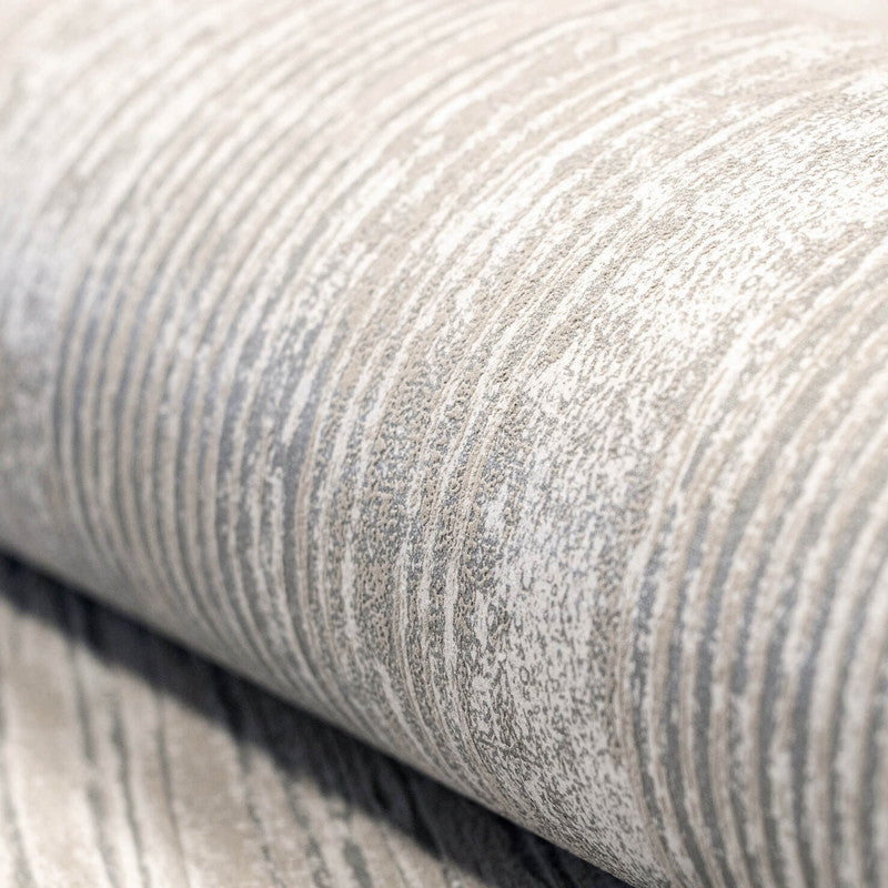 Wooden Wallpaper in Cloudy Grey