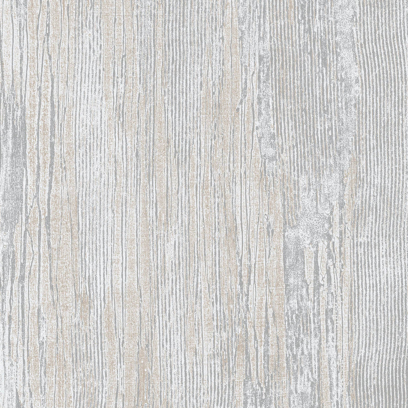 Wooden Wallpaper in Cloudy Grey