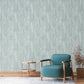 Wooden Wallpaper in Blue Green