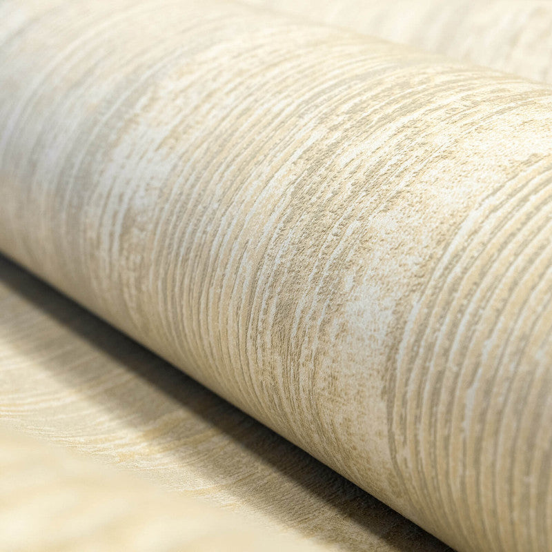 Wooden Wallpaper in Beige