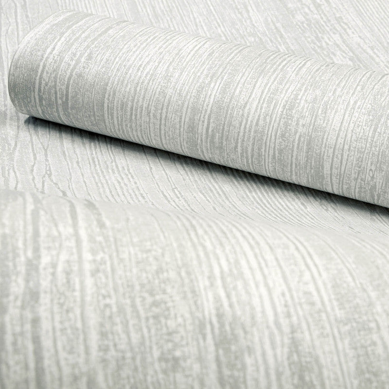Wooden Wallpaper in Light Grey