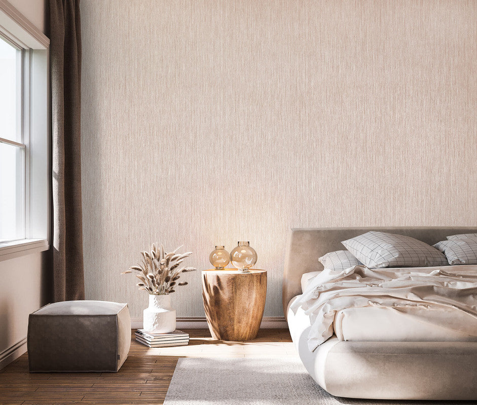 Curtain Wallpaper in Salmon