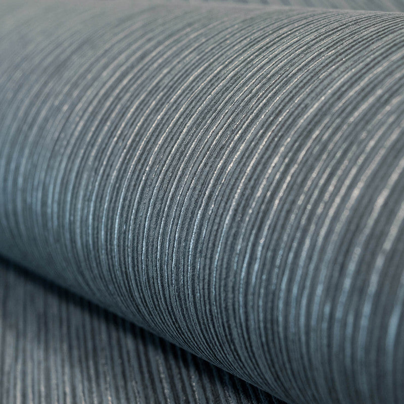 Curtain Wallpaper in Black Blue