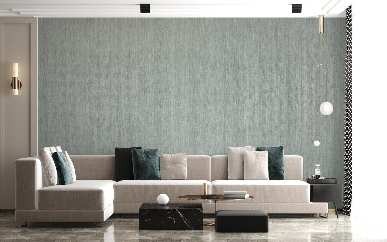 Curtain Wallpaper in Blue Green
