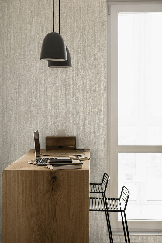 Curtain Wallpaper in Beige