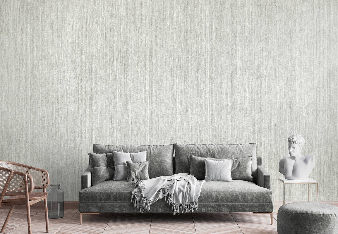 Curtain Wallpaper in Light Grey