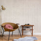 Curtain Wallpaper in Rose