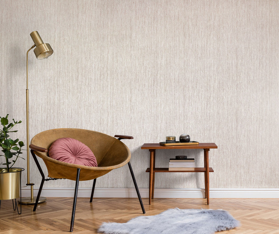 Curtain Wallpaper in Rose