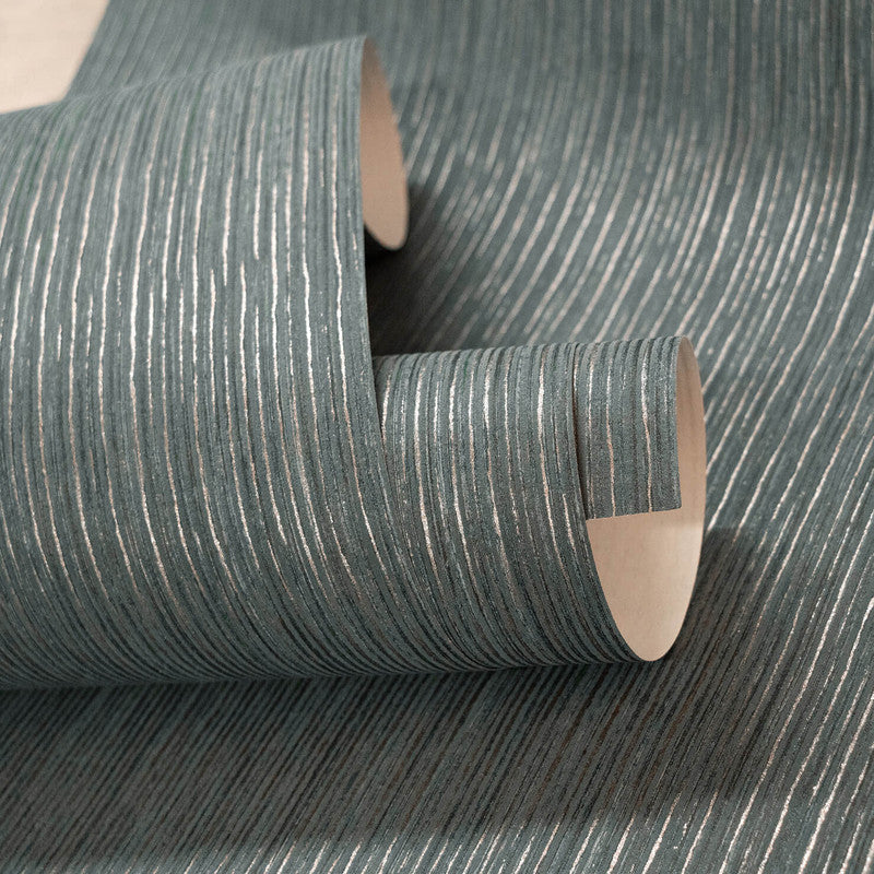 Curtain Wallpaper in Dark Blue