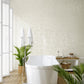 Jacquard Wallpaper in Cream