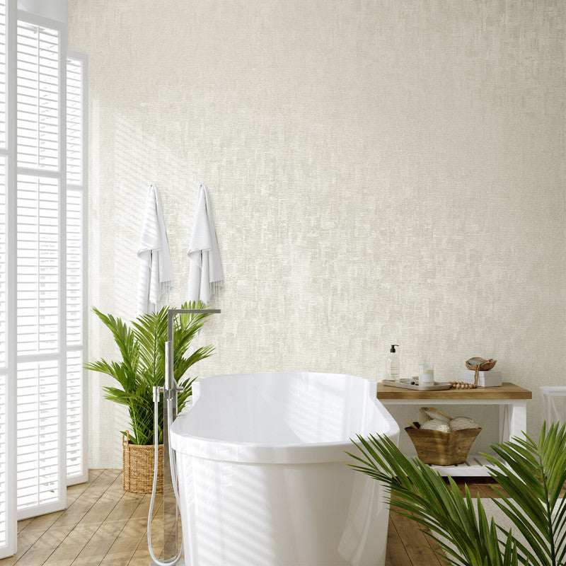 Jacquard Wallpaper in Cream