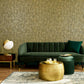 Jacquard Wallpaper in Antique Gold