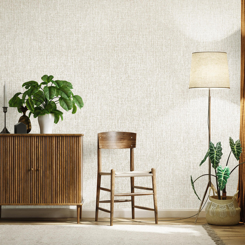 Canvas Wallpaper in Cream