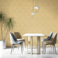 Brocade Wallpaper in Ochre