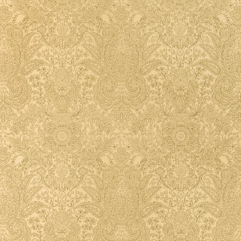 Sample Brocade Wallpaper in Ochre