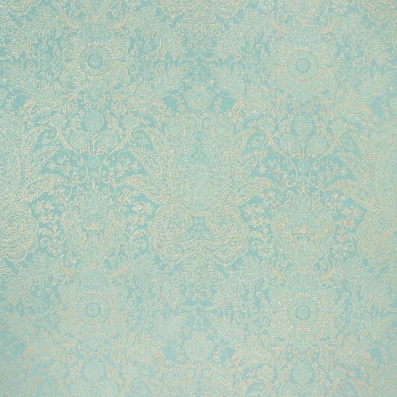 Brocade Wallpaper in Turquoise