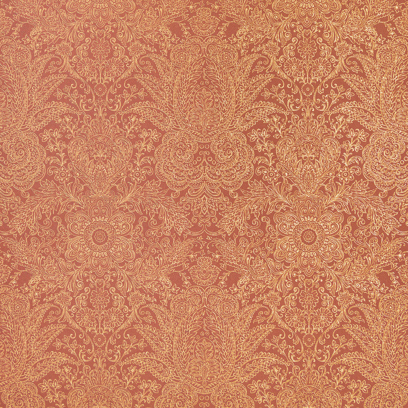 Sample Brocade Wallpaper in Old Red