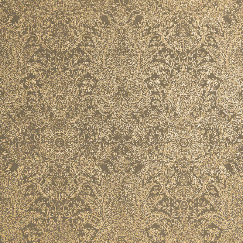 Brocade Wallpaper in Brown