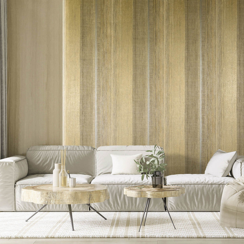 Chiffon Wallpaper in Ochre