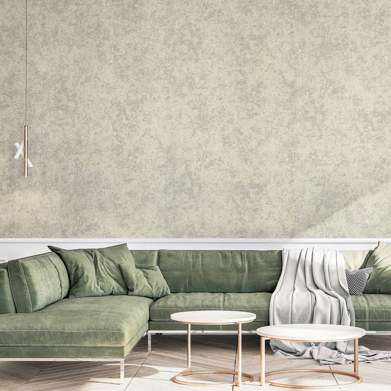 Satin Wallpaper in Cream
