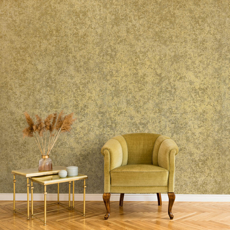 Satin Wallpaper in Antique Gold