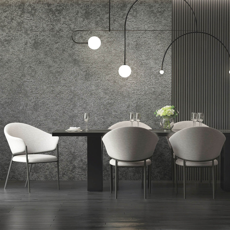 Satin Wallpaper in Anthracite