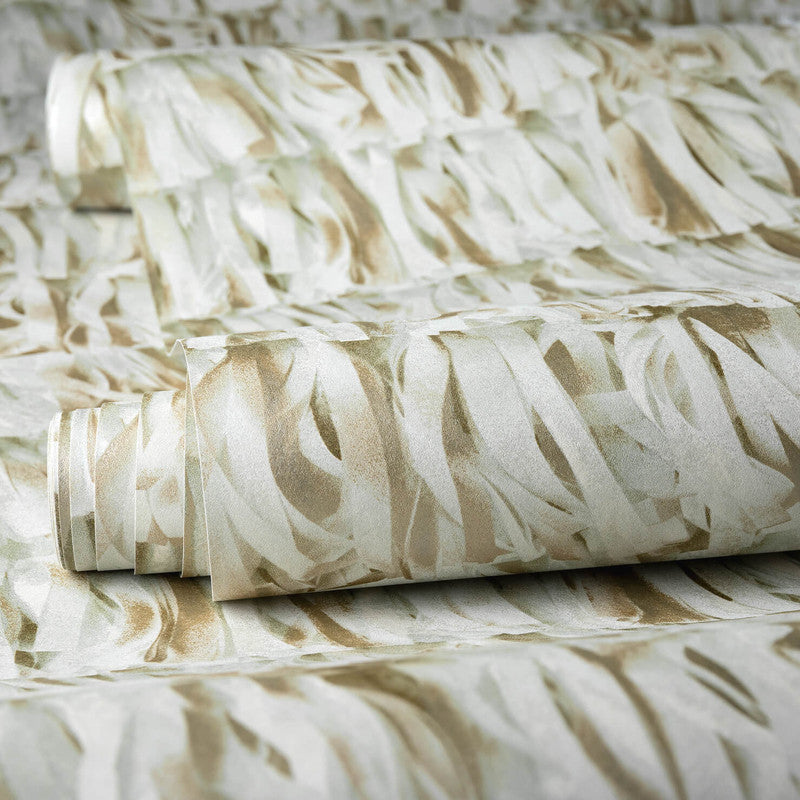 Calma Paper Strips Wallpaper in Sage