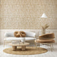 Calma Paper Strips Wallpaper in Cinnamon
