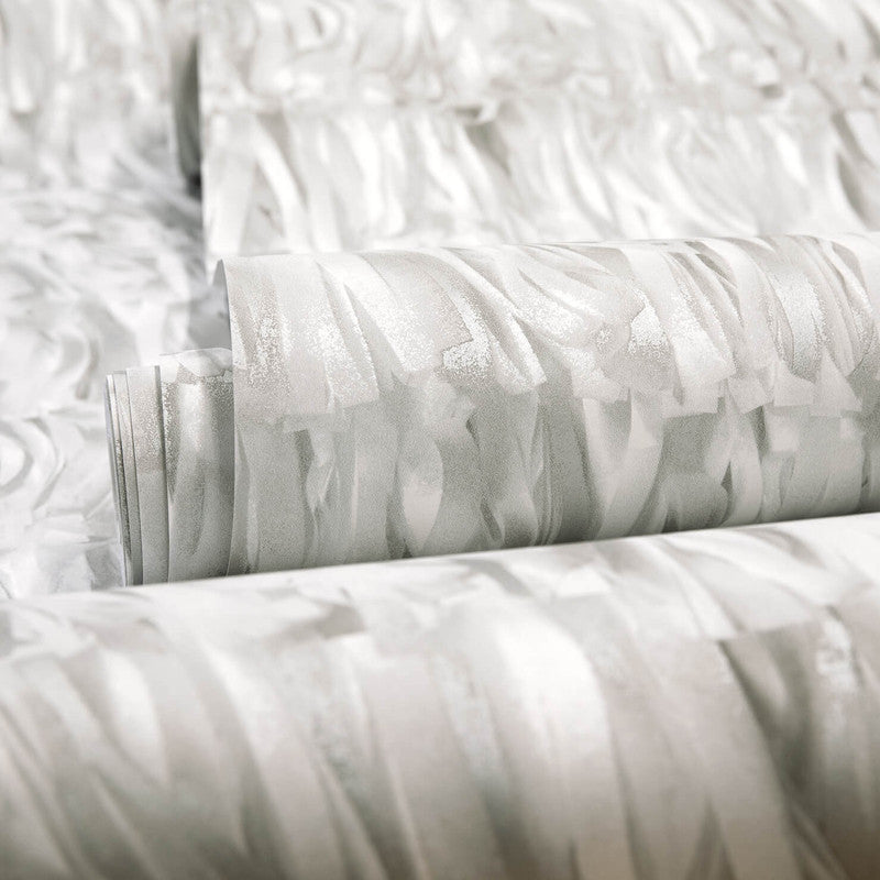 Calma Paper Strips Wallpaper in Allspice