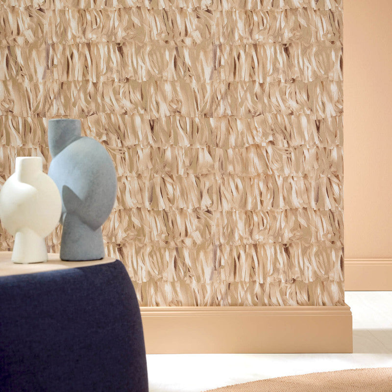 Calma Paper Strips Wallpaper in Come Closer