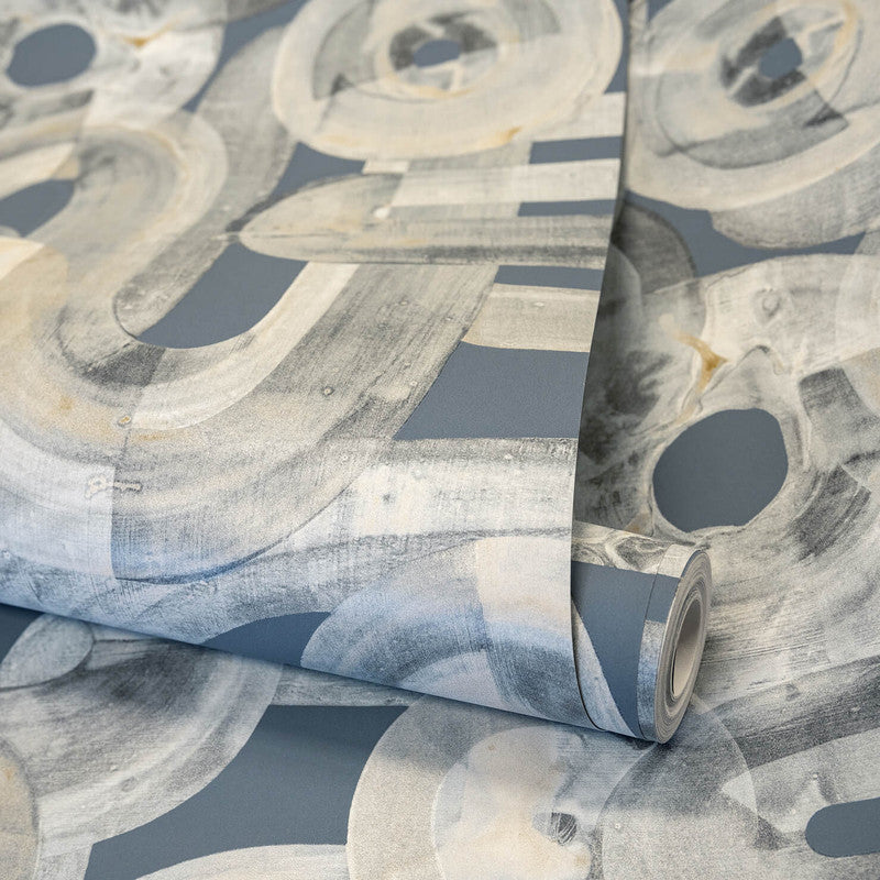 Penello Brush Dance Wallpaper in Poppy Seed
