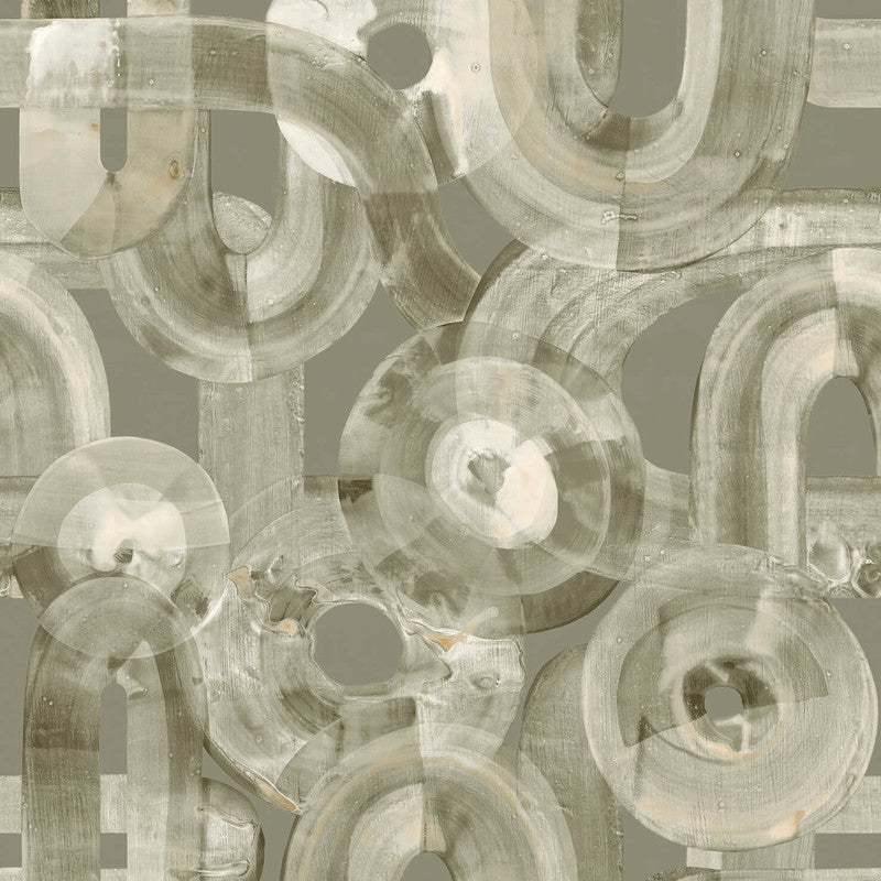 Penello Brush Dance Wallpaper in Sage