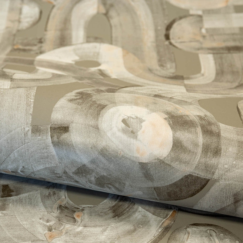 Penello Brush Dance Wallpaper in Nutmeg