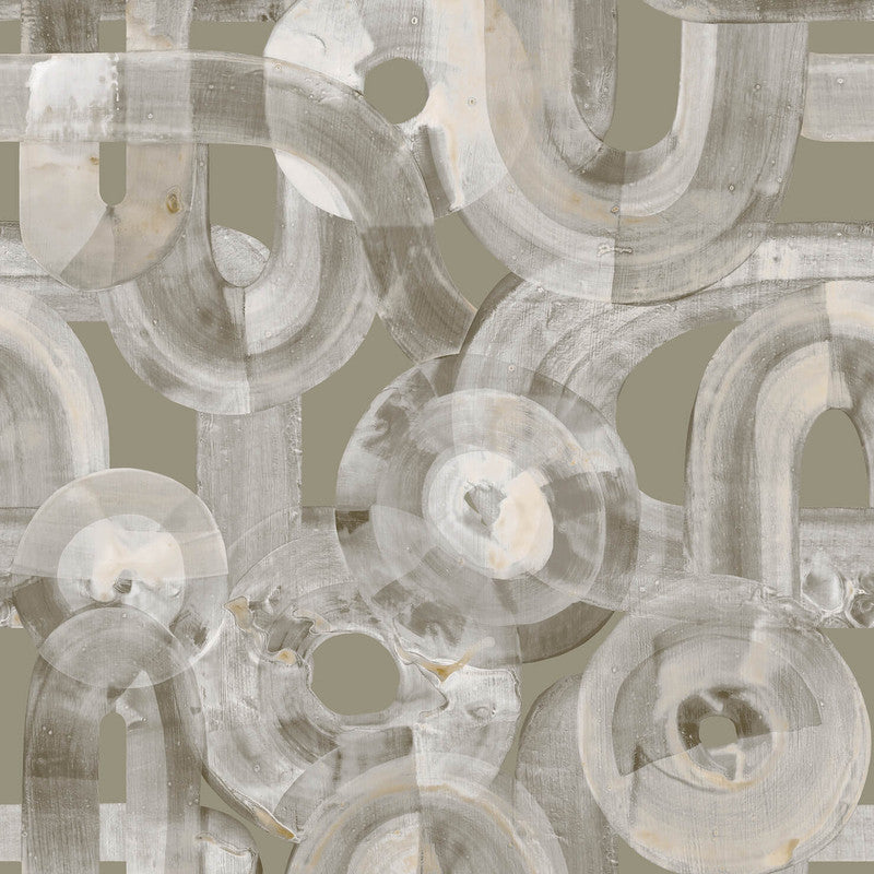 Penello Brush Dance Wallpaper in Nutmeg