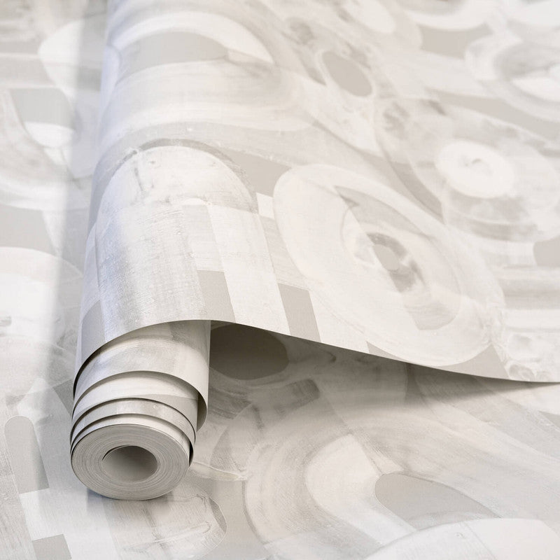 Penello Brush Dance Wallpaper in Sea Salt