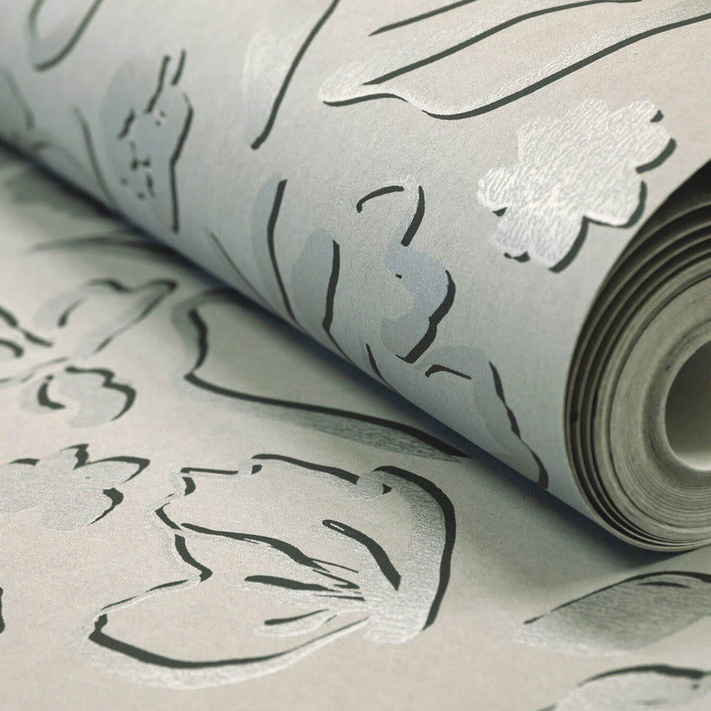 Fiore Operatic Flowers Wallpaper in Allspice