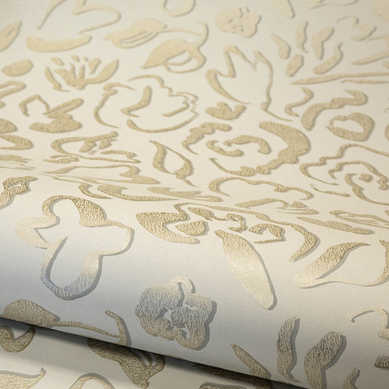 Fiore Operatic Flowers Wallpaper in Himalayan Salt