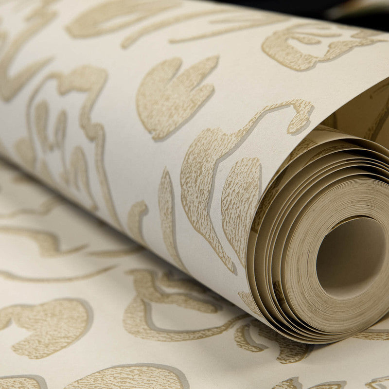 Fiore Operatic Flowers Wallpaper in Himalayan Salt