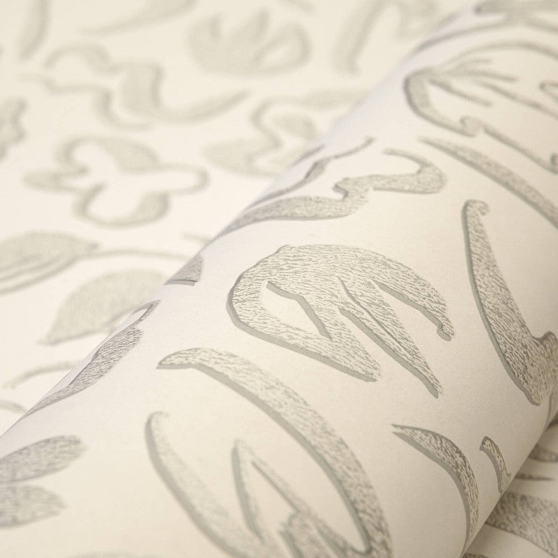 Fiore Operatic Flowers Wallpaper in Sesame