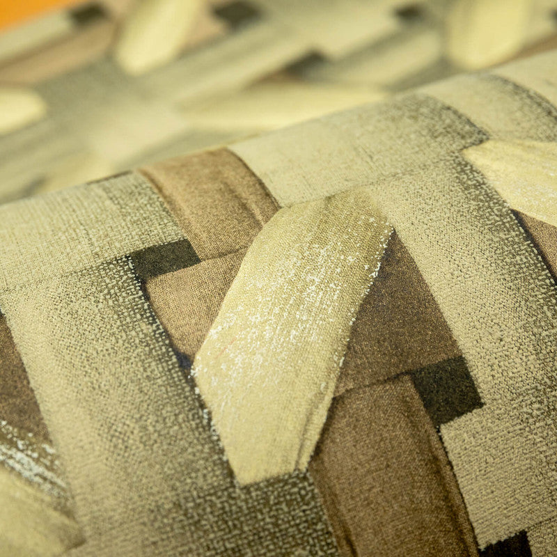 Seta Octagonal Honeycomb Wallpaper in Mustard
