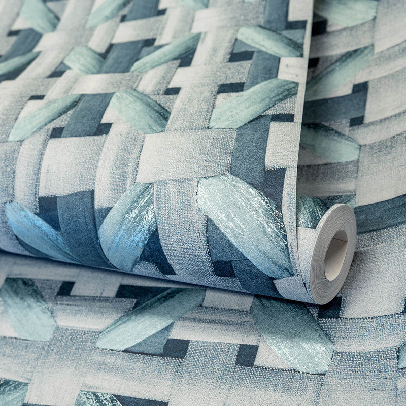 Seta Octagonal Honeycomb Wallpaper in Spirulina