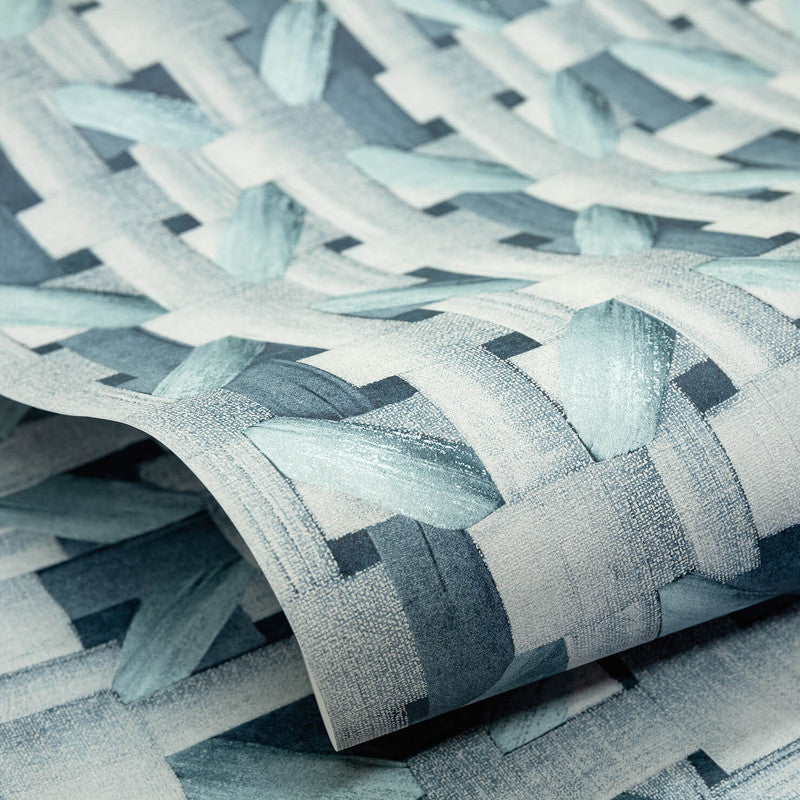 Seta Octagonal Honeycomb Wallpaper in Spirulina