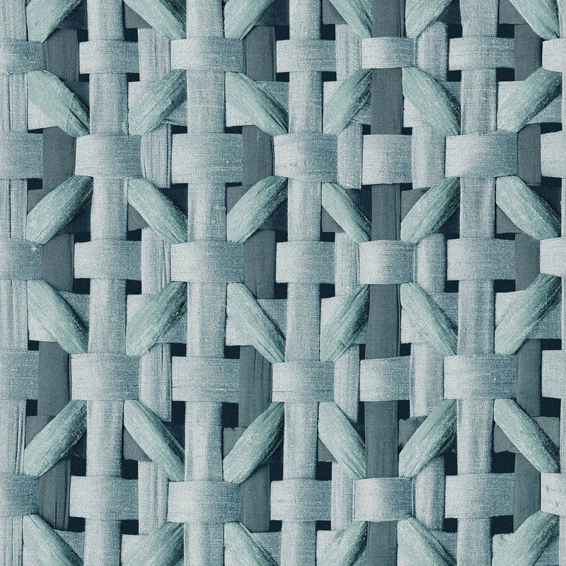 Seta Octagonal Honeycomb Wallpaper in Spirulina