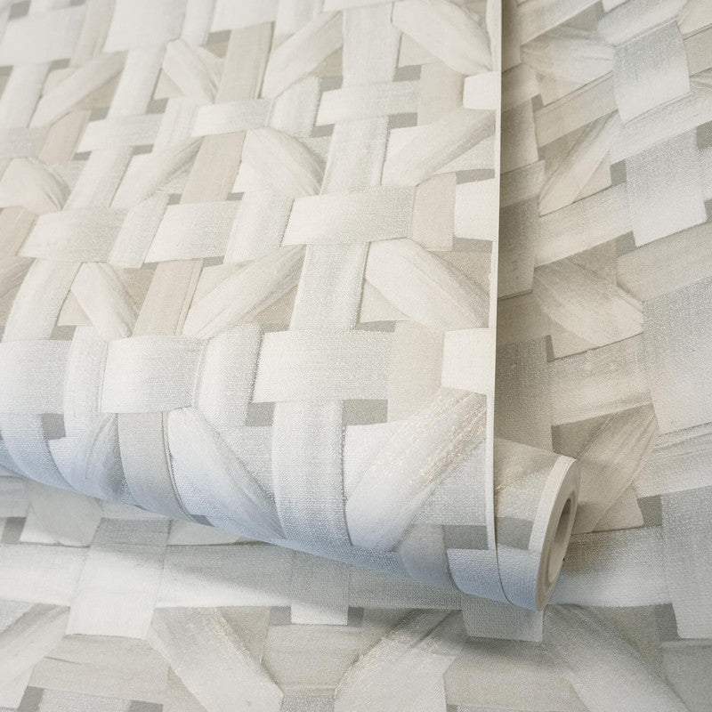 Seta Octagonal Honeycomb Wallpaper in Sea Salt