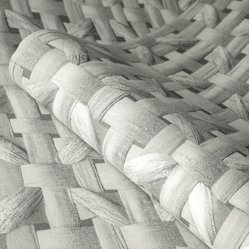 Seta Octagonal Honeycomb Wallpaper in Black Cumin