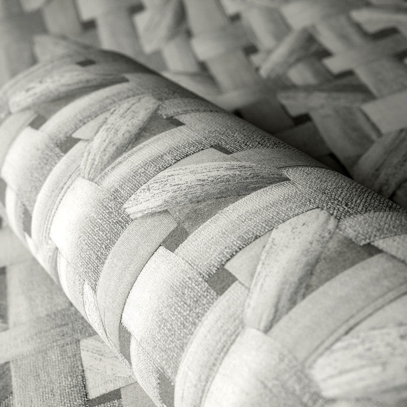 Seta Octagonal Honeycomb Wallpaper in Black Cumin