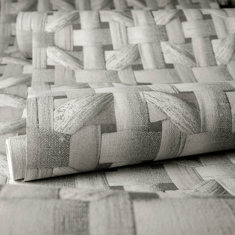 Seta Octagonal Honeycomb Wallpaper in Black Cumin