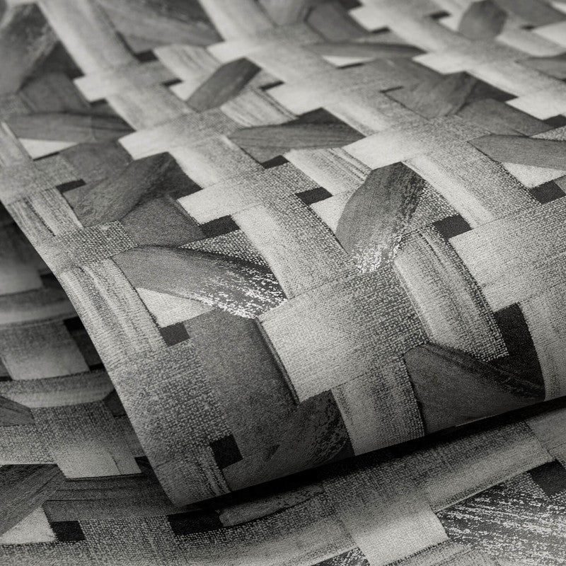 Seta Octagonal Honeycomb Wallpaper in Black Pepper