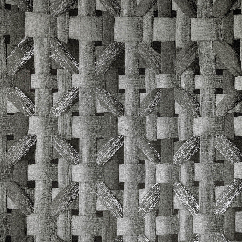 Seta Octagonal Honeycomb Wallpaper in Black Pepper